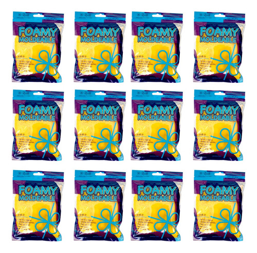 Foamy Moldeable Paquete Con 12 Piezas 50grm Cada Uno Amarillo