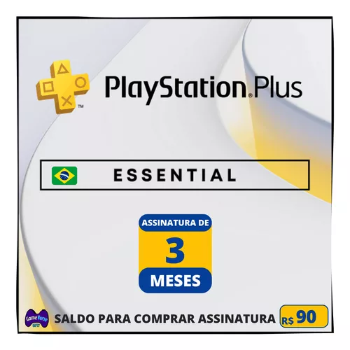 PlayStation Plus Essencial: Assinatura de 3 meses