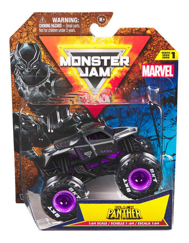 Carrinho Do Pantera Negra Escala 1:64 Marvel - Monster Jam
