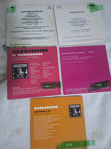 Lote De 5 Cds Simple Difusion Babasonicos Edición Limitada (Usado)