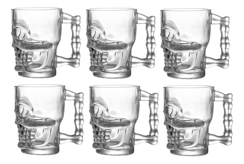 Vaso  Shopero Calavera  Set X6 Cervecero 360ml