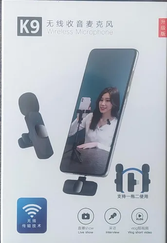 Micrófono K9 Inalámbrico 2 En 1 De Solapa iPhone O Tipo C
