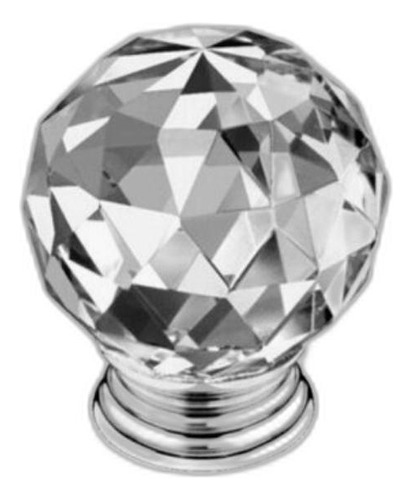 Kit 2 Maçanetas Puxador Cristal Diamante Gaveta Porta 20mm