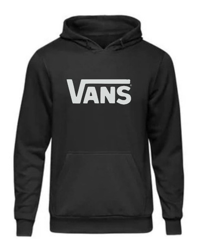 Buzo Vans Canguro Tela Soft Negro