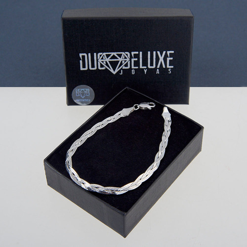 Pulsera Hombre Trenzado T 5mm Deplataley.925 Duodeluxejoyas®