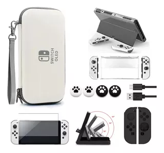 Kit De Accesorios Con Funda Para Nintendo Switch Oled Estuch