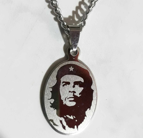 Che Guevara Dije + Cadena De Acero Quirúrgico