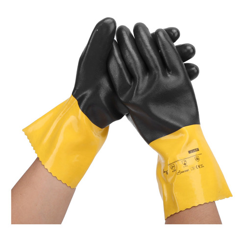 Guantes De Trabajo De Seguridad Recubiertos De Pvc, Aceite,