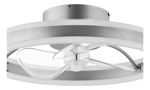 Ventilador De Techo Interior Con Luz Led Gris /6 Velocidades Cantidad De Aspas 3 Aspas Transparente Diámetro 20 Frecuencia 60hz Material De Las Aspas Acrilonitrilo Butadieno Estireno Abs