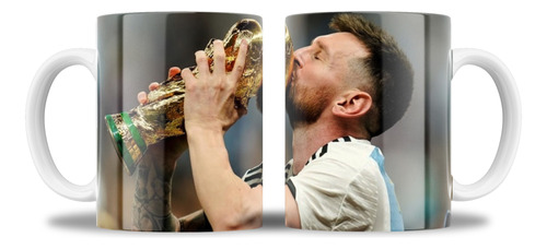 Messi Besando La Copa, Taza Cerámica Sublimada 