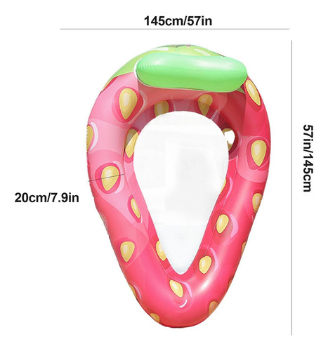 Flotadores De Piscina De Fresa Sillón Reclinable De Malla In