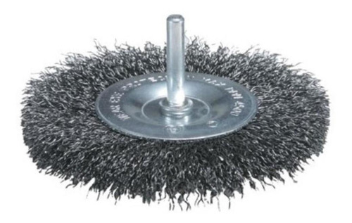 Cepillo de acero para taladro tipo rueda Makita, 75 x 6 mm, color gris