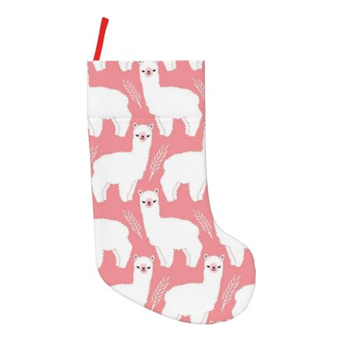 Calcetines Navideños De Alpaca Con Estampado De Llama