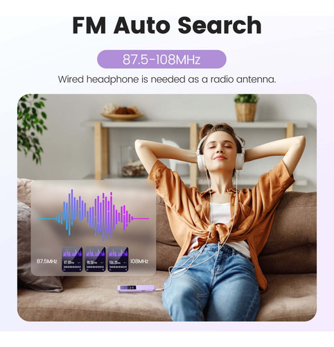 Reproductor Mp3 Agptek A09x 32 Gb Bluetooth 5.3 Portátil Color