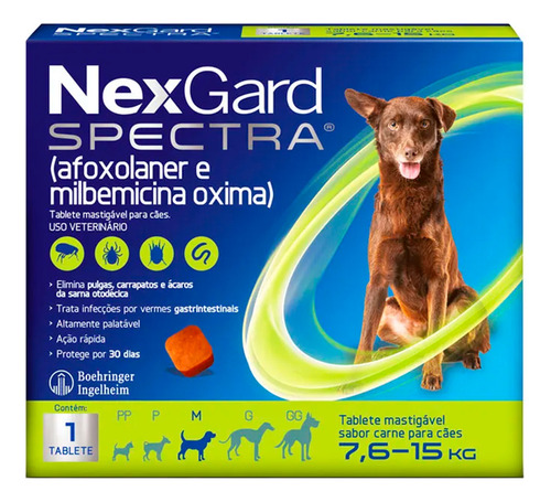 Nexgard Spectra Cachorro 7,6 Kg A 15 Kg