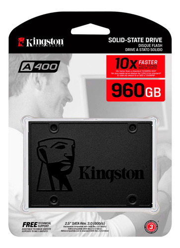 Disco Solido Ssd Interno Kingston A400 960gb 6gb/s 500mb/s
