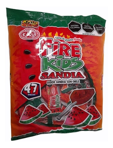 Paleta De Gomita Enchilada Sabor Sandia Gomi King 47 Pzs