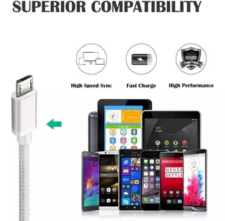 Cable De Carga Micro Usb Para Teléfonos Samsung Galaxy S5/s6