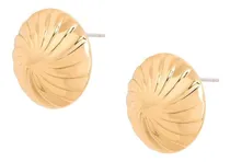 Comprar Aretes Redondos Dorados Sencillos Y Diseño Caracol
