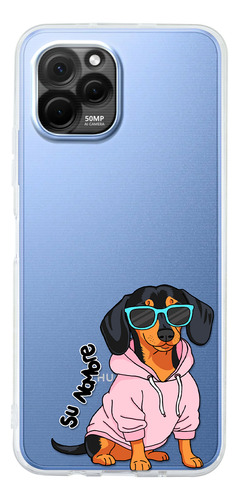 Funda Para Huawei Mujer Perrito Cool Salchicha Con Nombre