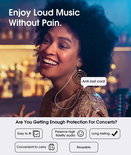 Tapones Auditivos Para Músicos Hearprotek High Fidelity Conc