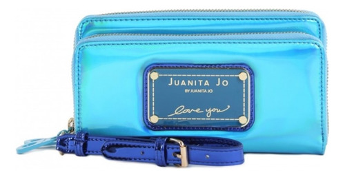 Billetera Juanita Jo All in One color turquesa - 10cm x 19cm