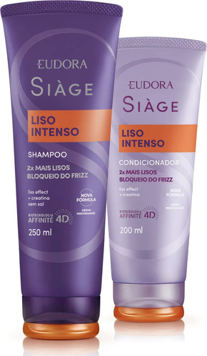 Kit Siàge Liso Intenso Eudora Shampoo + Condicionador