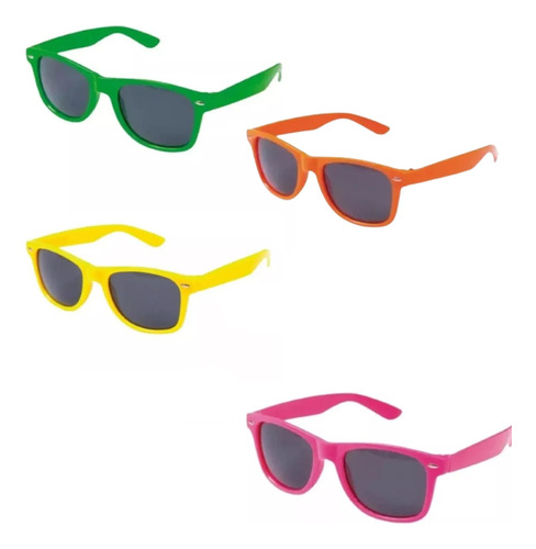 Anteojos De Sol Fluo X 10 Lentes Colores  Cotillon Carioca