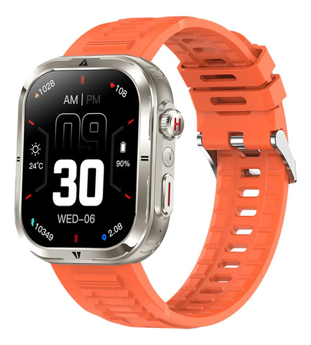 Silicone Preto - Relógio Inteligente Gloryfit Mk86 Bluetooth