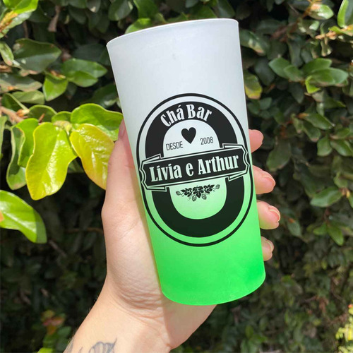 50 Copos Tardezinha Sunset Personalizados Long Neon 320ml Cor Variadas
