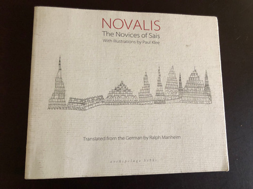 Libro The Novices Of Sais - Novalis - Excelente Estado