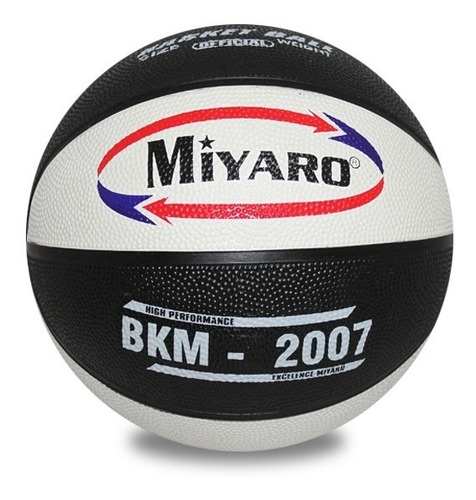 Imagen 7 de 9 de Balón Básquetbol Multicolor Bkm-2007 Hule No. 7 Miyaro