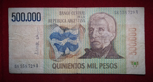 Billete 500000 Pesos Ley Bottero 2510 Argentina 1981