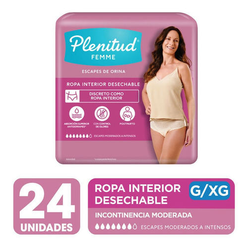 Plenitud Mujer Ropa Interior Femme G Xg Pack X 3 Unidades