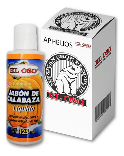 Jabón De Calabaza Líquido El Oso 125ml P/ Articulos De Piel