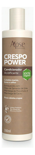 Condicionador Crespo Power Acidificante 300ml - Apse Vegano
