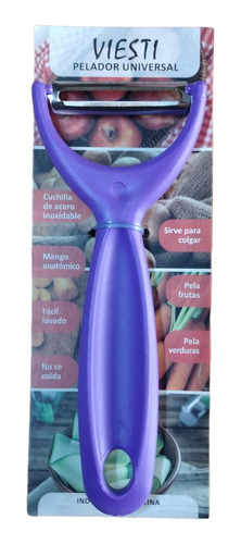 Pelapapas Viesti Vegetales Horqueta Acero Violeta