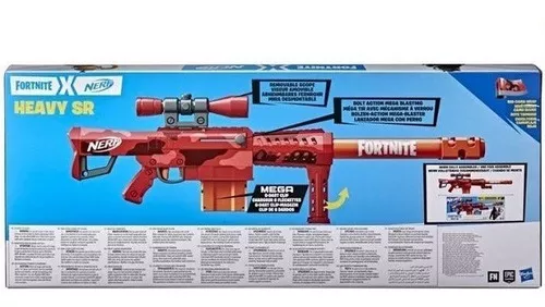 Lançador NERF Fortinite Heavy SR Blasted F0929 Brinquedo Camuflado