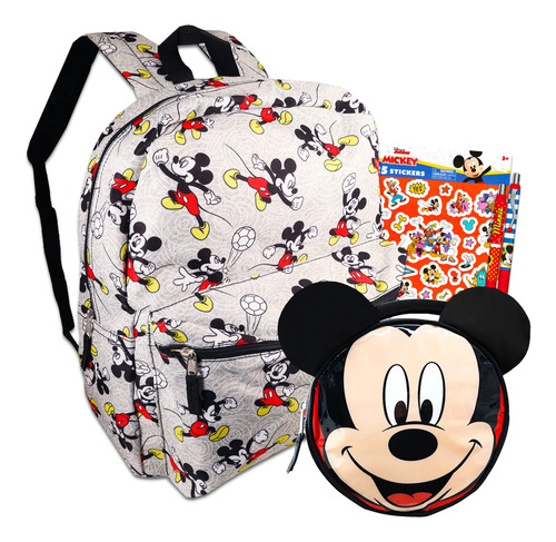 Disney - Mochila De Mickey Mouse Con Lonchera ~ Bolsa Escol.