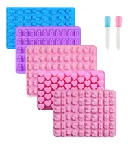 Comprar 5pz Moldes Silicona Candy Y Bandejas Para Cubitos De Hielo
