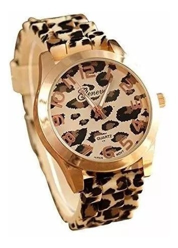 Reloj Geneva Animal Print De Dama Modelo Ap1