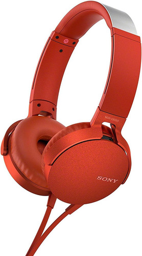 Sony Xb550ap Extra Bass On-ear Con Micrófono Llamadas Rojo