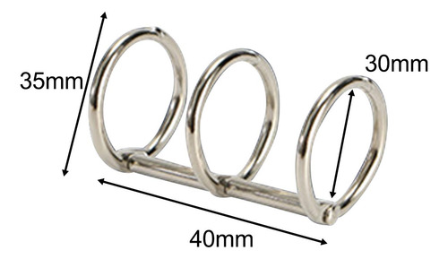 5 Pces 3 Ligantes De Folhas Soltas De Metal Do Prata 30mm