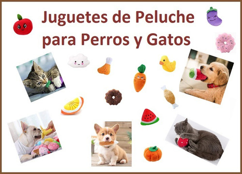 Juguetes De Peluche Para Perros Y Gatos. Kit De 6 Peluches