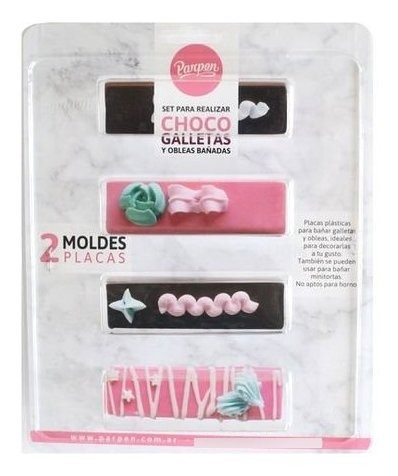 Set De 2 Moldes Placas Chocogalletas Parpen