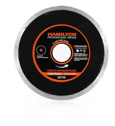 Disco Continuo Diamantado 115mm Hamilton Dc115