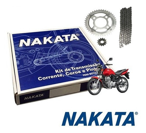 Kit Relação Transmissão Honda Cg 125 Ks 2002 Nakata Tm10125