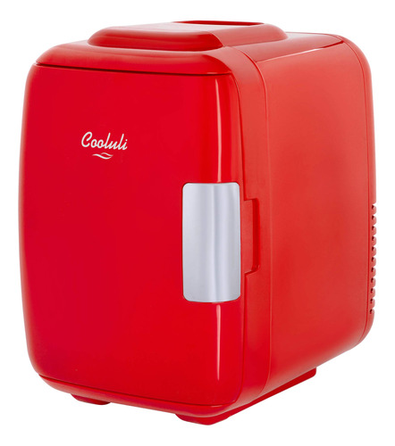 Cooluli Mini Refrigerador Compacto Clasico Rojo De 4 Litros