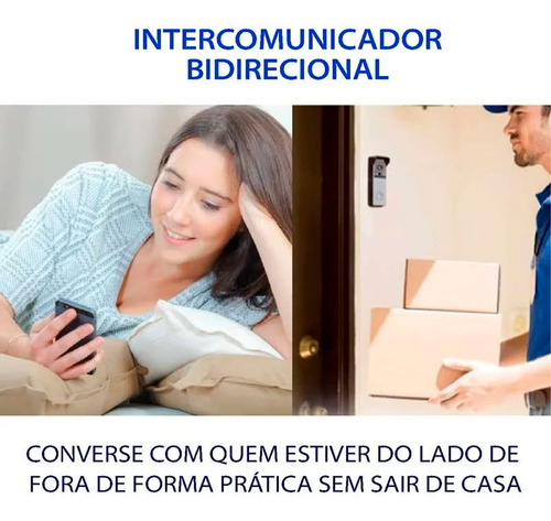 Video Porteiro Eletronico Wifi Sem Fio C/campainha E App