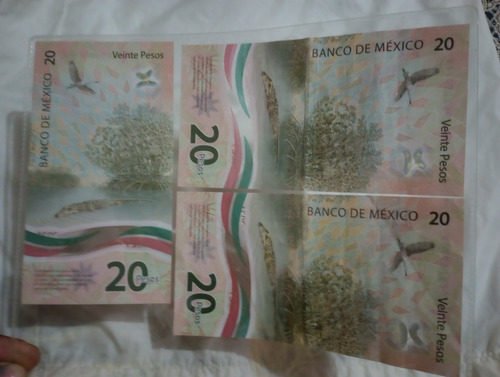 Venta 3 Billetes De 20 Pesos, Series Ab, Ap Y Aw, Coleccion.